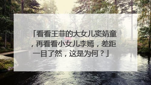 看看王菲的大女儿窦靖童，再看看小女儿李嫣，差距一目了然，这是为何？