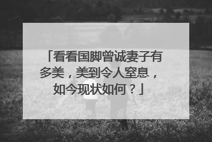 看看国脚曾诚妻子有多美，美到令人窒息，如今现状如何？