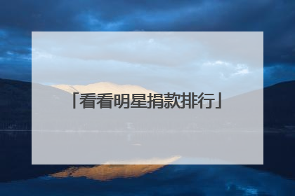 看看明星捐款排行