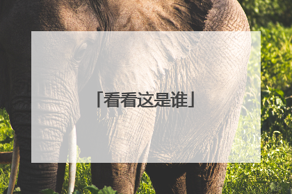 看看这是谁