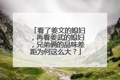 看了姜文的媳妇,再看姜武的媳妇,兄弟俩的品味差距为何这么大?