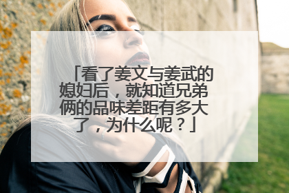 看了姜文与姜武的媳妇后，就知道兄弟俩的品味差距有多大了，为什么呢？