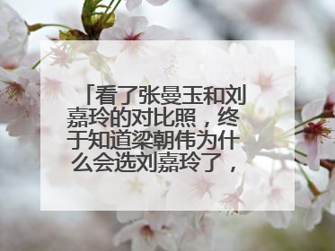 看了张曼玉和刘嘉玲的对比照,终于知道梁朝伟为什么会选刘嘉玲了,啥原因?