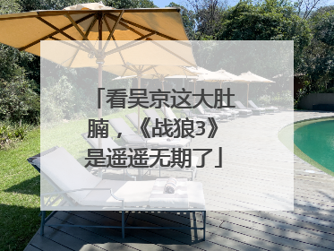 看吴京这大肚腩,《战狼3》是遥遥无期了