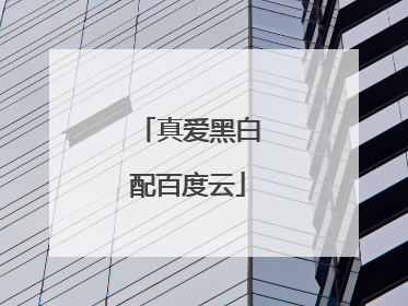 真爱黑白配百度云