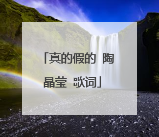 真的假的 陶晶莹 歌词
