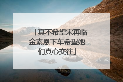 真不希望宋再临金素恩下车希望她们真心交往