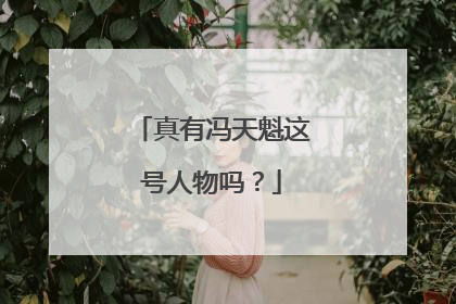 真有冯天魁这号人物吗？