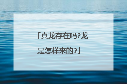 真龙存在吗?龙是怎样来的?