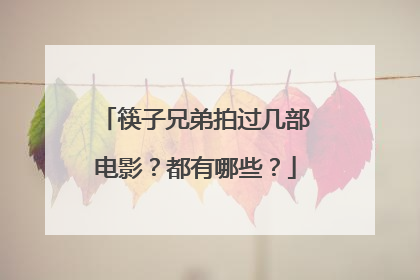 筷子兄弟拍过几部电影？都有哪些？