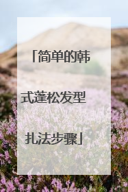 简单的韩式蓬松发型扎法步骤