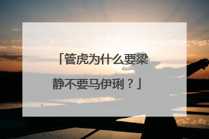 管虎为什么要梁静不要马伊琍?