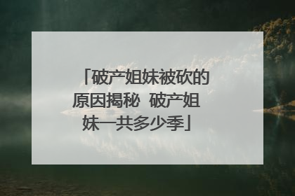 破产姐妹被砍的原因揭秘 破产姐妹一共多少季