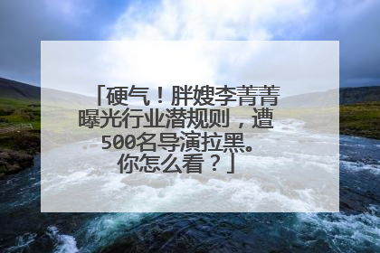 硬气!胖嫂李菁菁曝光行业潜规则,遭500名导演拉黑。你怎么看?