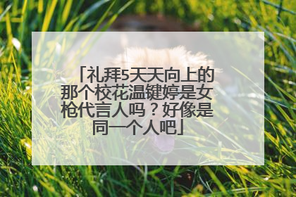 礼拜5天天向上的那个校花温键婷是女枪代言人吗?好像是同一个人吧