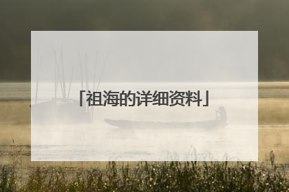 祖海的详细资料