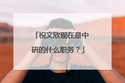 祝文欣现在是中研的什么职务？