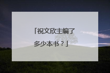 祝文欣主编了多少本书？