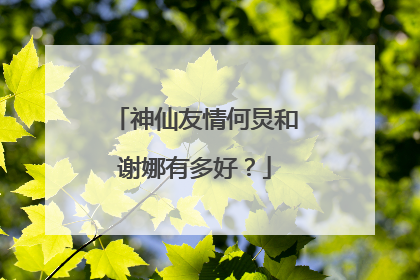 神仙友情何炅和谢娜有多好？