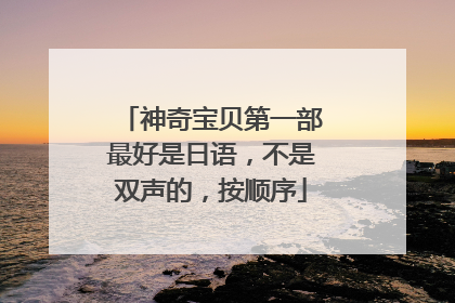 神奇宝贝第一部最好是日语，不是双声的，按顺序