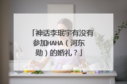 神话李珉宇有没有参加HAHA(河东勋)的婚礼?