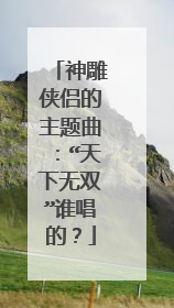 神雕侠侣的主题曲：“天下无双”谁唱的？