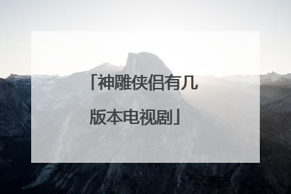 神雕侠侣有几版本电视剧