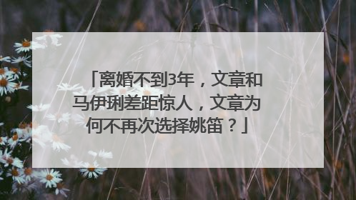 离婚不到3年，文章和马伊琍差距惊人，文章为何不再次选择姚笛？