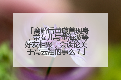 离婚后董璇首现身,带女儿与董海波等好友相聚,会谈论关于高云翔的事么?