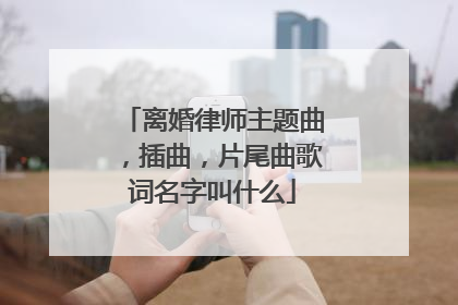 离婚律师主题曲，插曲，片尾曲歌词名字叫什么