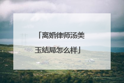 离婚律师汤美玉结局怎么样