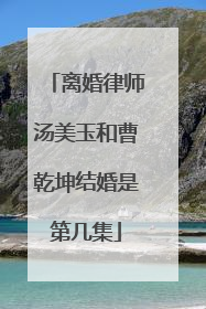 离婚律师汤美玉和曹乾坤结婚是第几集