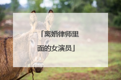 离婚律师里面的女演员