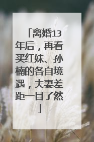 离婚13年后,再看买红妹、孙楠的各自境遇,夫妻差距一目了然