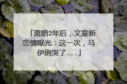 离婚2年后，文章新恋情曝光：这一次，马伊琍哭了...