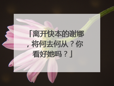 离开快本的谢娜,将何去何从?你看好她吗?