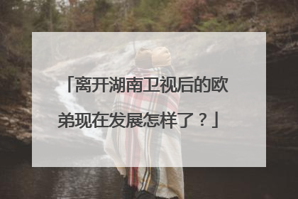 离开湖南卫视后的欧弟现在发展怎样了？