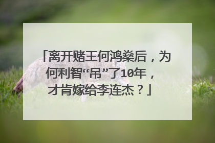 离开赌王何鸿燊后，为何利智“吊”了10年，才肯嫁给李连杰？
