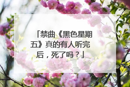 禁曲《黑色星期五》真的有人听完后，死了吗？