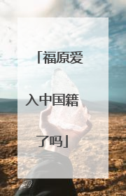 福原爱入中国籍了吗