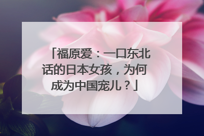 福原爱：一口东北话的日本女孩，为何成为中国宠儿？