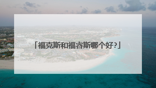 福克斯和福睿斯哪个好?