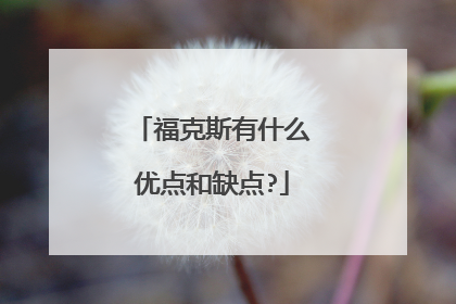 福克斯有什么优点和缺点?