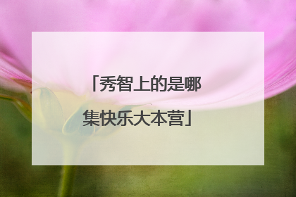 秀智上的是哪集快乐大本营