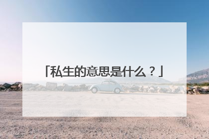 私生的意思是什么？