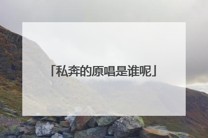 私奔的原唱是谁呢