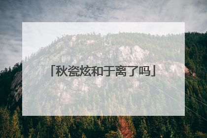 秋瓷炫和于离了吗