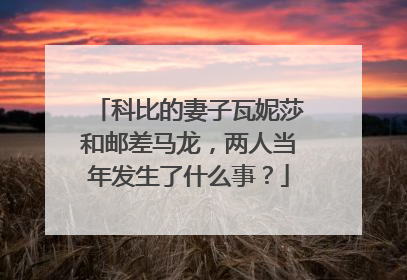 科比的妻子瓦妮莎和邮差马龙,两人当年发生了什么事?
