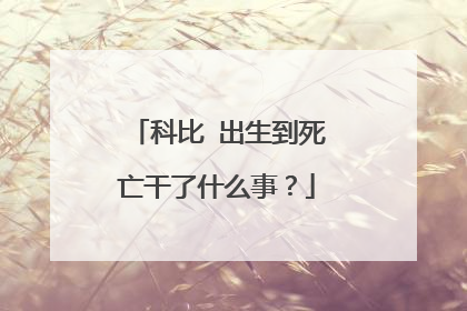 科比 出生到死亡干了什么事?