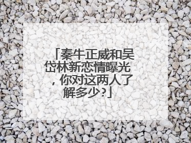 秦牛正威和吴岱林新恋情曝光，你对这两人了解多少?